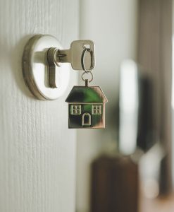 Real Estate Homeowner House Key with Vanessa Stoddard Realtor Logo